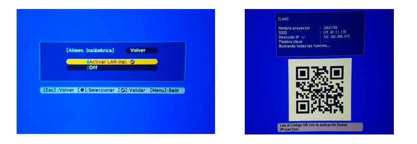 configuracion de red proyector epson