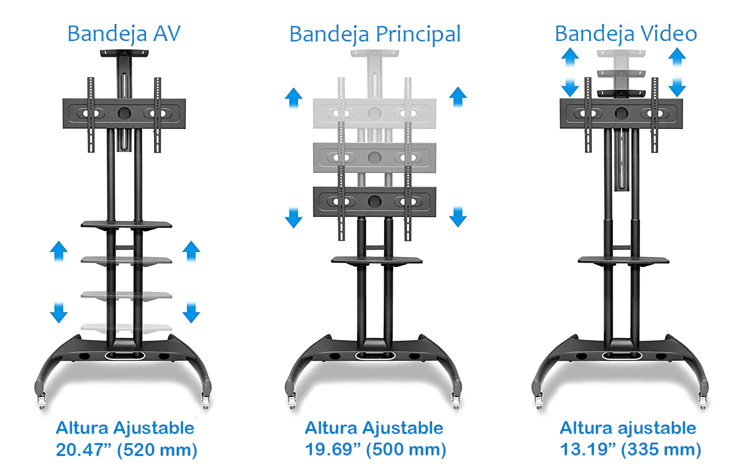 especificaciones de altura de un soporte movil