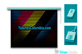 Pantalla con motor para video beam 203x203